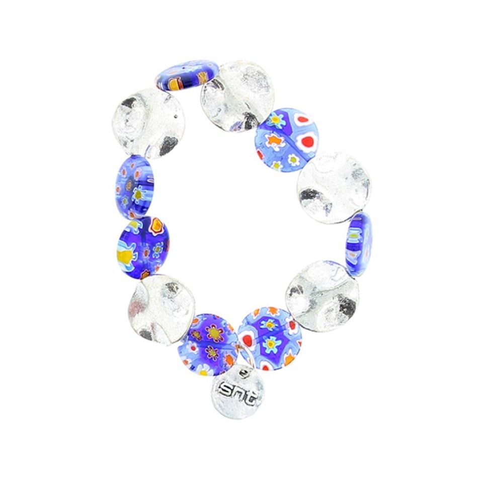 PULSERA CUENTAS METAL CRISTAL