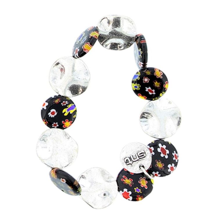 PULSERA CUENTAS METAL CRISTAL 2