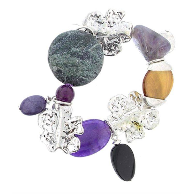METAL STONE BEADS BRACELET