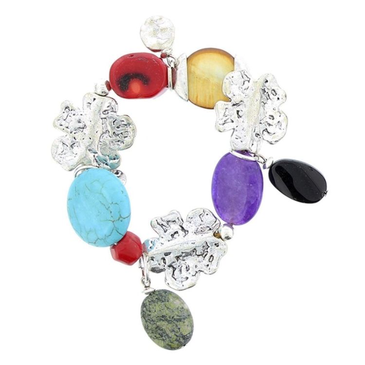 METAL STONE BEADS BRACELET 2