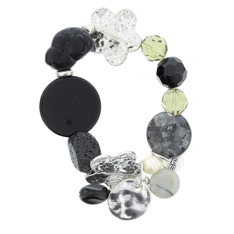 METAL STONE BEADS BRACELET