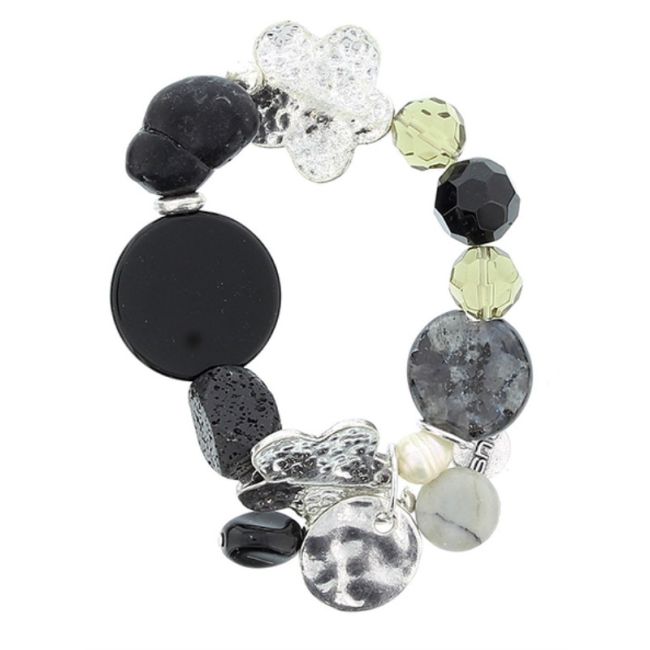 METAL STONE BEADS BRACELET