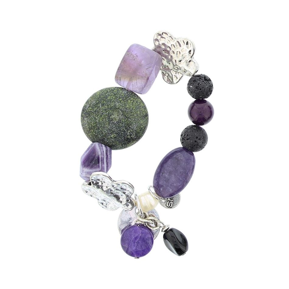 METAL STONE BEADS BRACELET
