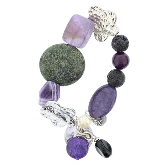 METAL STONE BEADS BRACELET