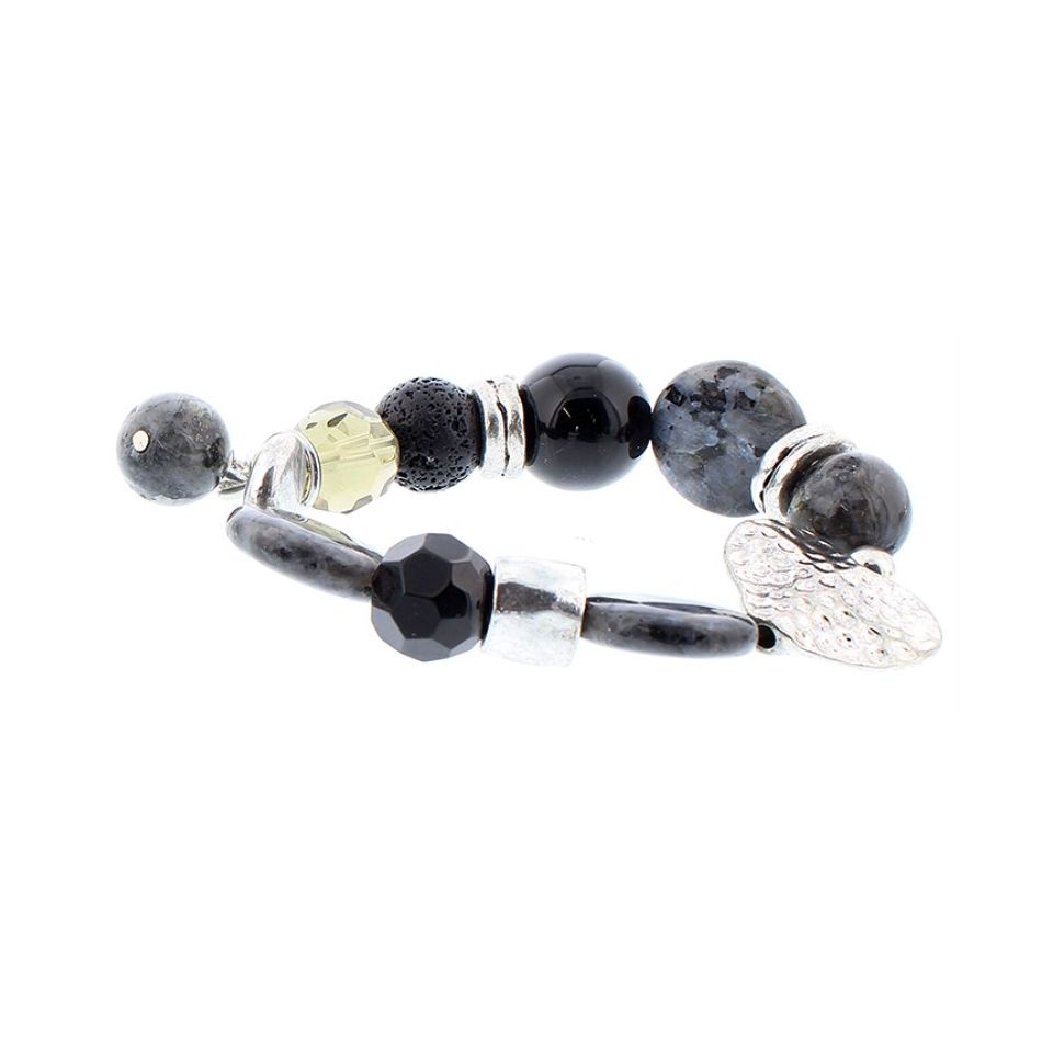 METAL STONE BEADS BRACELET