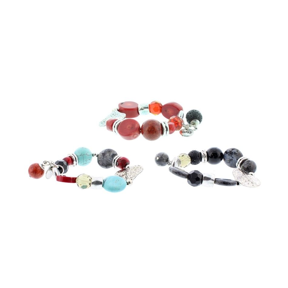 METAL STONE BEADS BRACELET