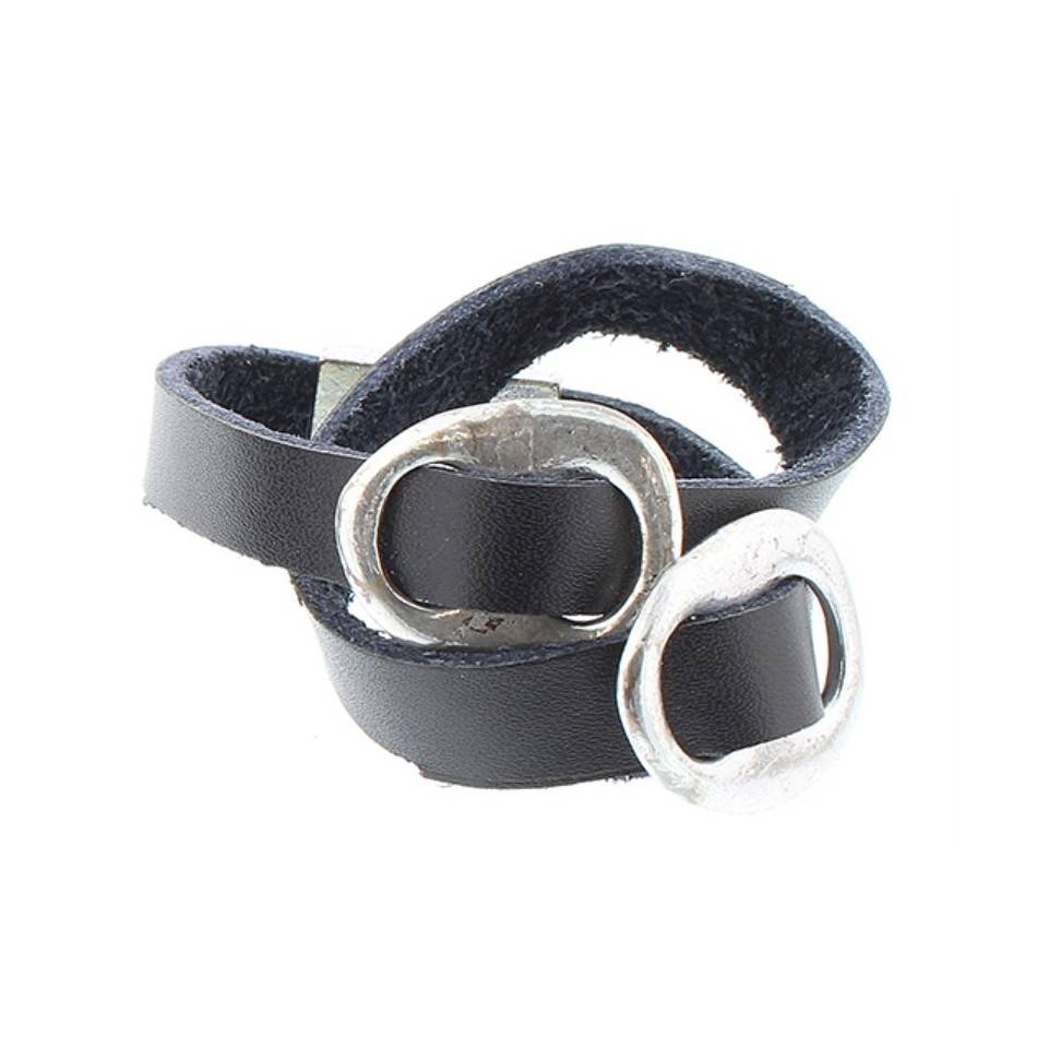 PULSERA CUERO CALABROTE DOBLE VUELTA