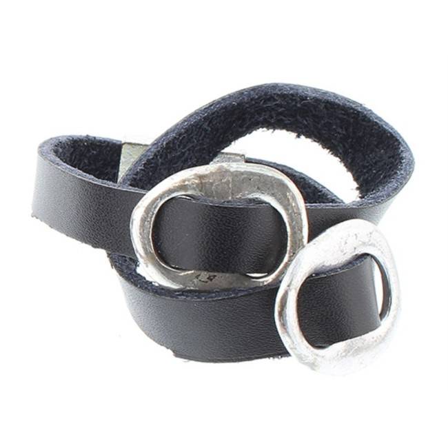 PULSERA CUERO CALABROTE DOBLE VUELTA