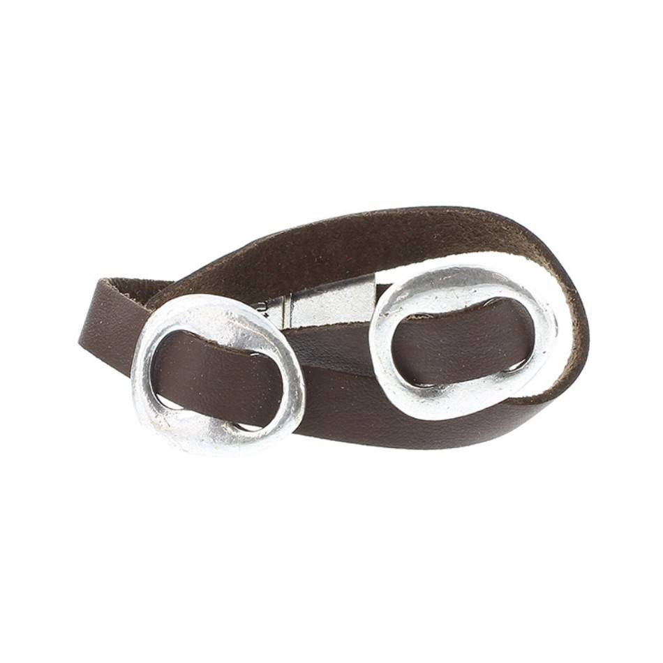 PULSERA CUERO CALABROTE DOBLE VUELTA