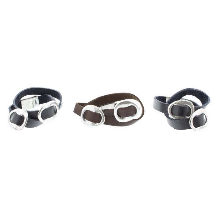 DOUBLE ROUND HAWSER LEATHER BRACELET 2
