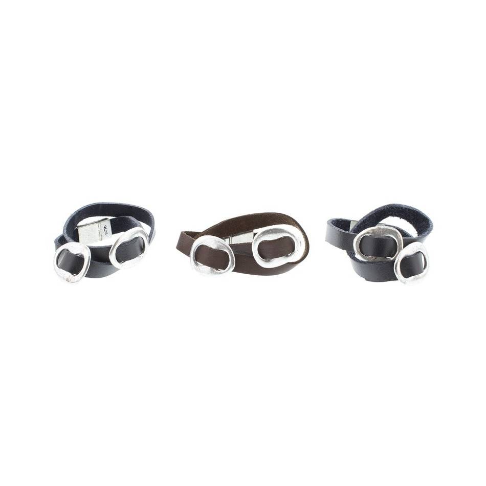DOUBLE ROUND HAWSER LEATHER BRACELET