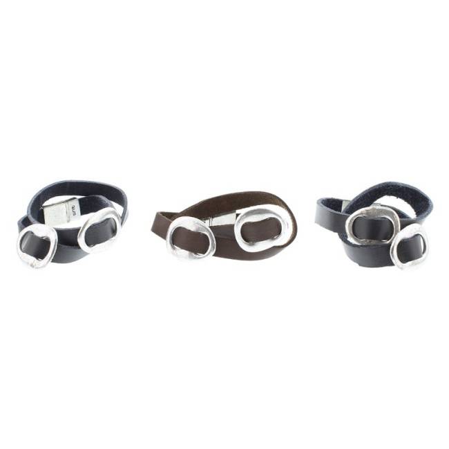 PULSERA CUERO CALABROTE DOBLE VUELTA