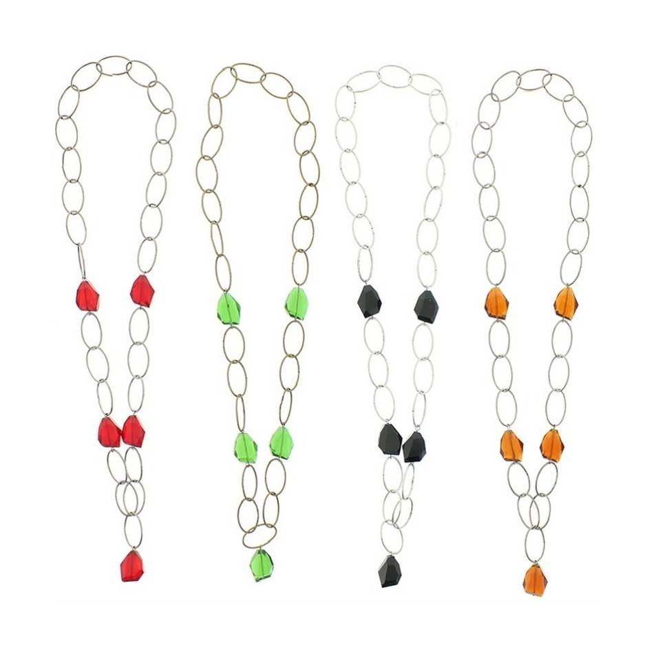 LONG CRYSTAL BEADS NECKLACE