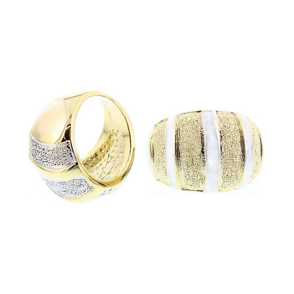 TWO-TONE METAL RING