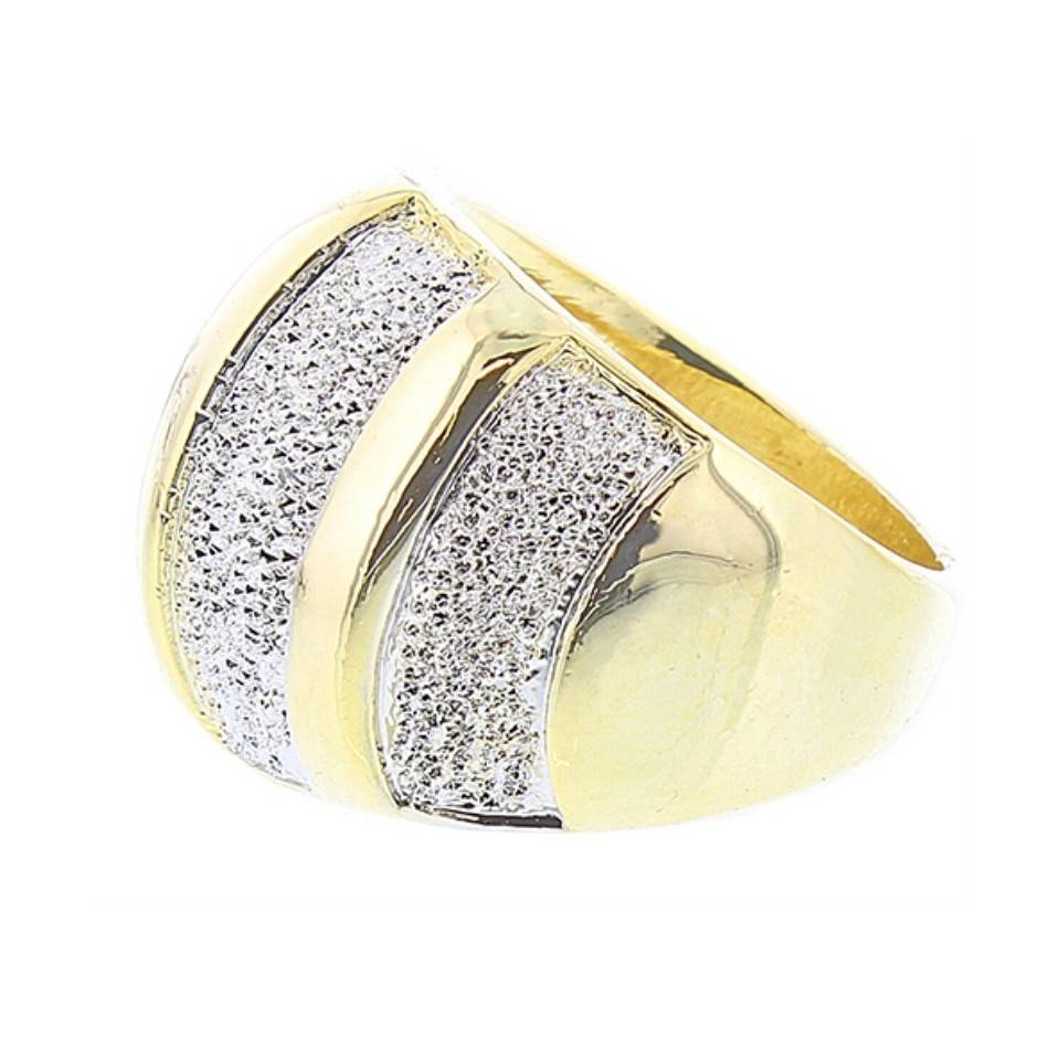 TWO-TONE METAL RING