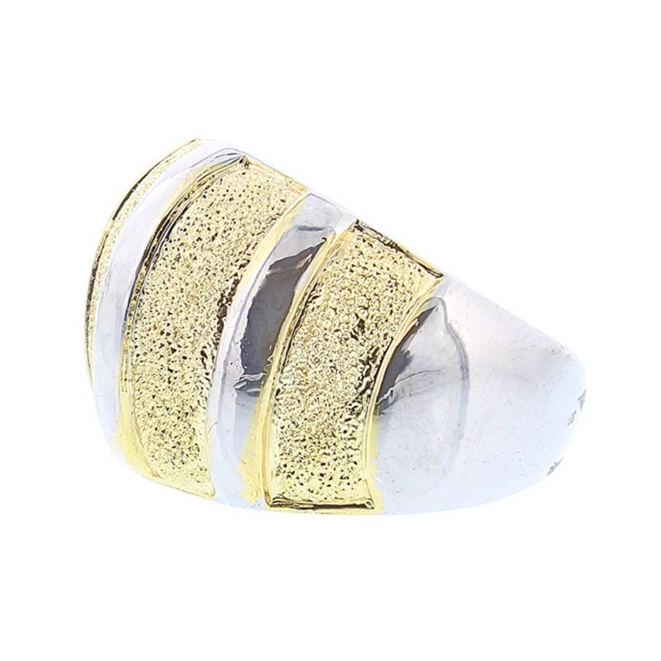 TWO-TONE METAL RING