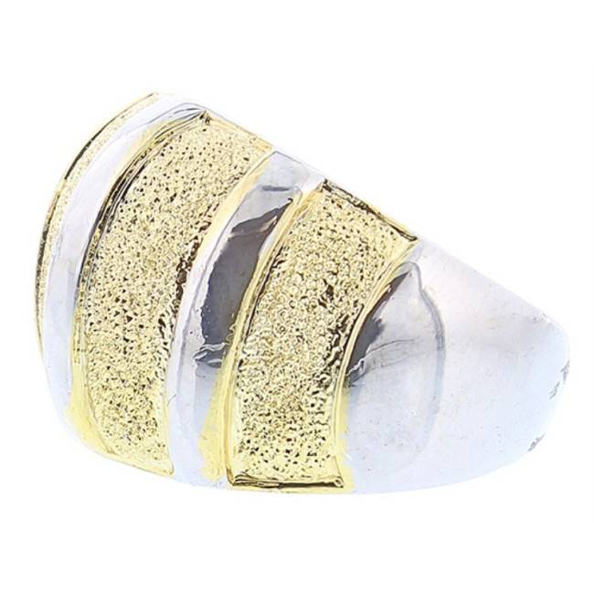 TWO-TONE METAL RING