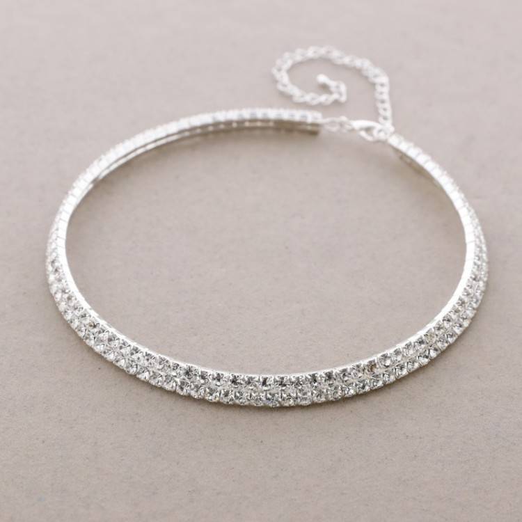 GARGANTILLA DOBLE FILA STRASS