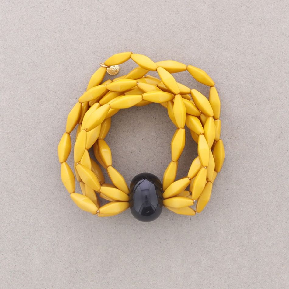 PULSERA ELÁSTICA CUENTAS RESINA