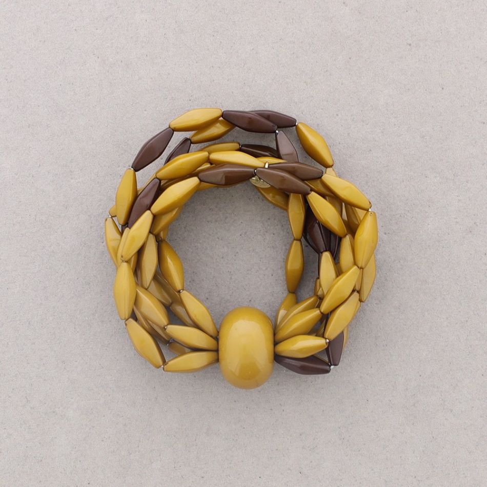 PULSERA ELÁSTICA CUENTAS RESINA