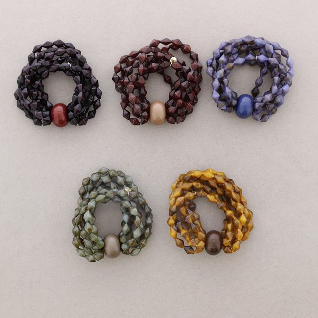 PULSERA ELÁSTICA CUENTAS RESINA