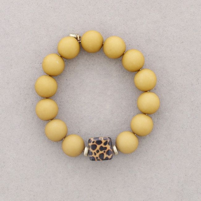 ELASTIC BRACELET WITH RESIN BEADS