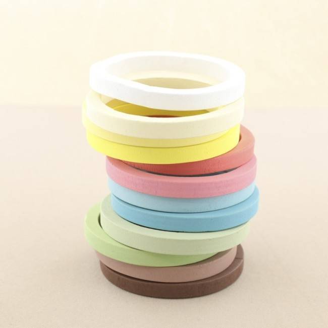 COLORED WOOD BRACELET 0.80 CM