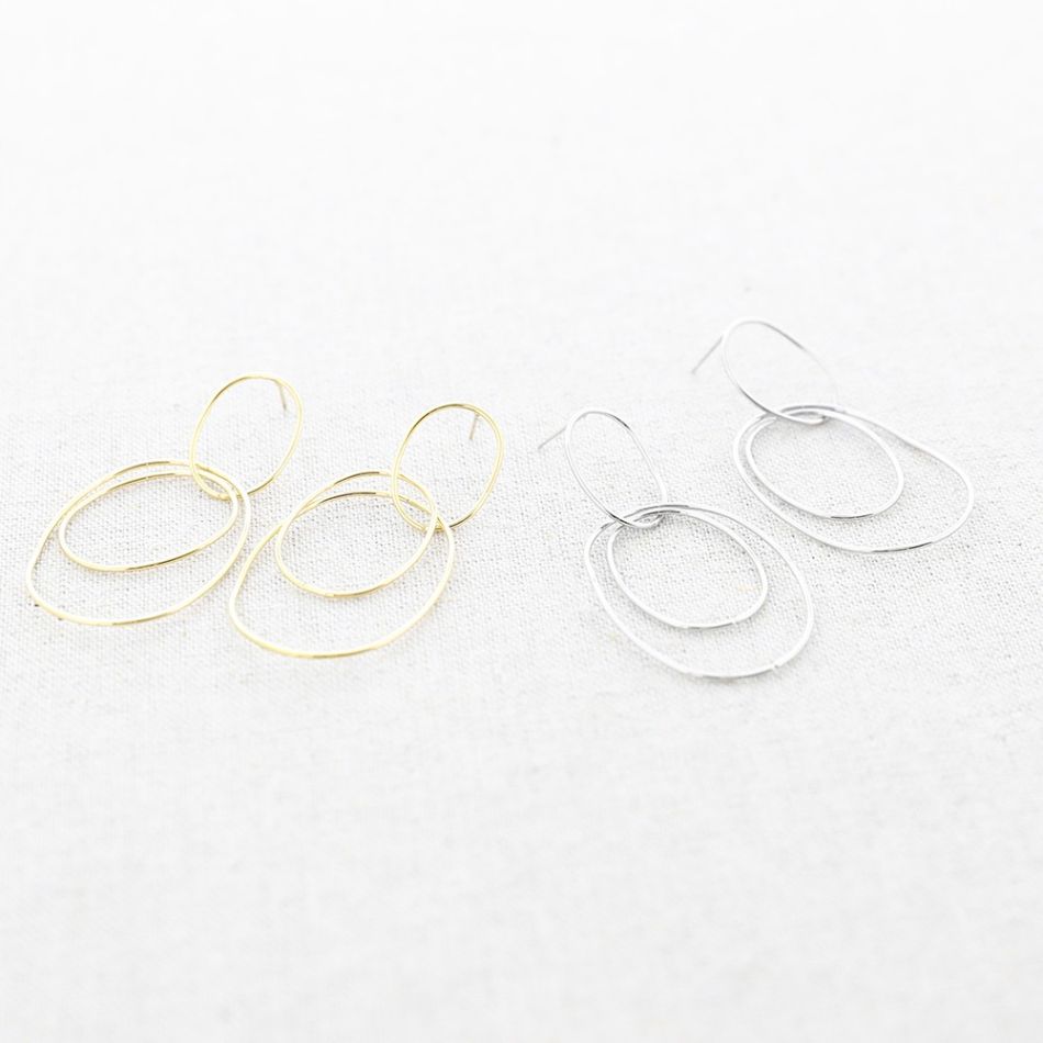 PENDIENTES ACERO ARANDELAS