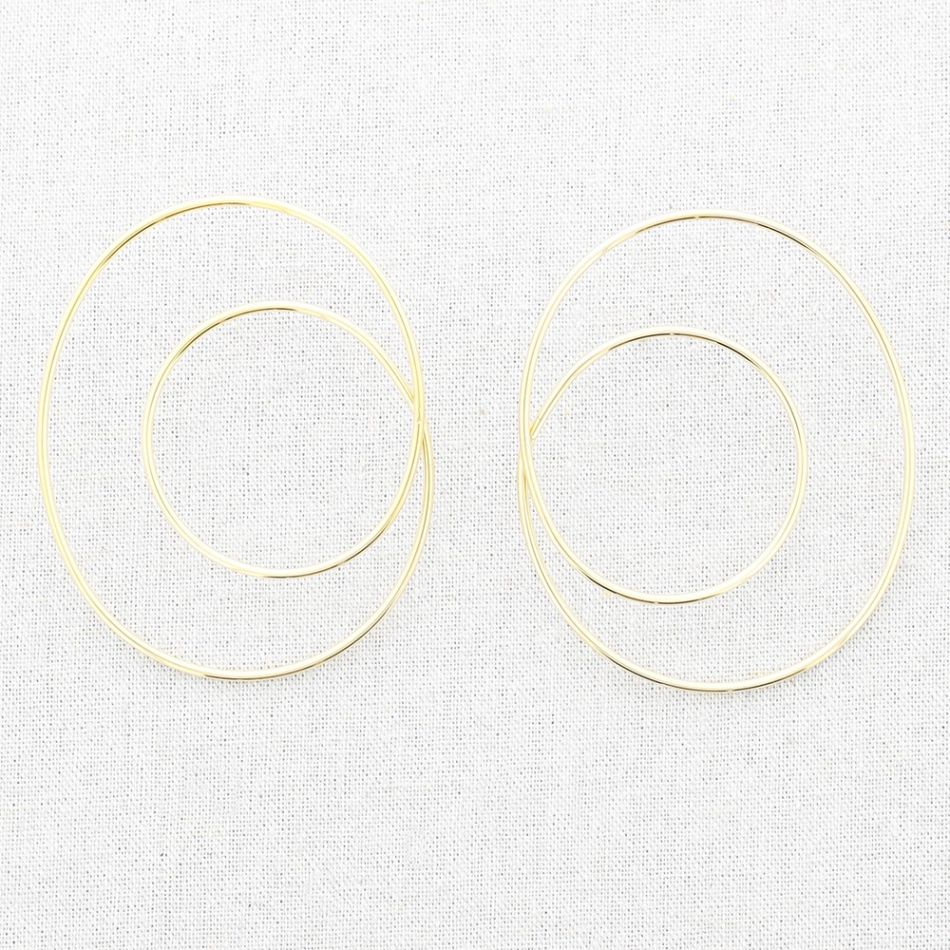 STEEL EARRINGS IRREGULAR SHAPE
