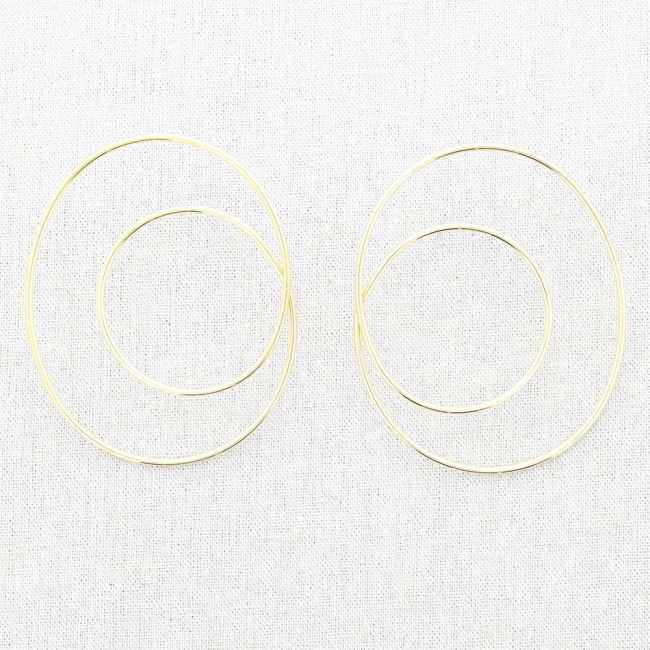STEEL EARRINGS IRREGULAR SHAPE