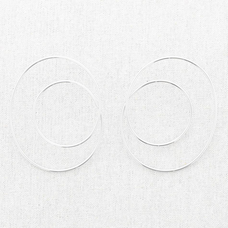 STEEL EARRINGS IRREGULAR SHAPE