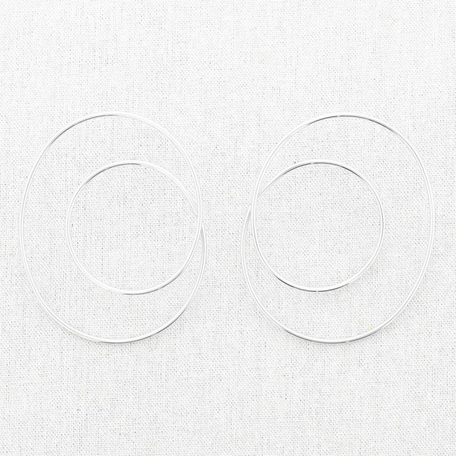 STEEL EARRINGS IRREGULAR SHAPE