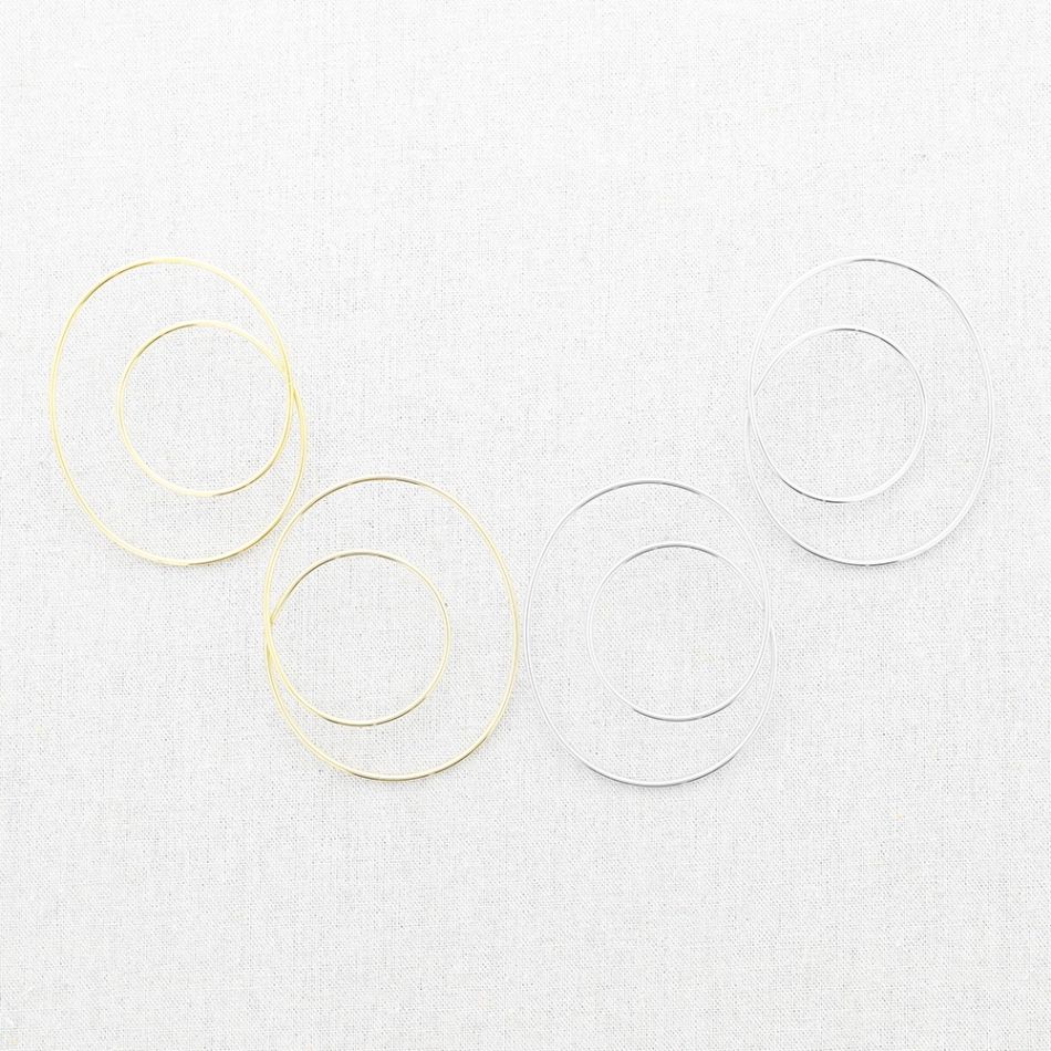 PENDIENTES ACERO FORMA IRREGULAR