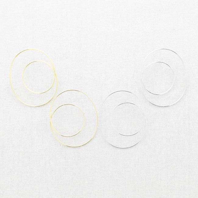 STEEL EARRINGS IRREGULAR SHAPE