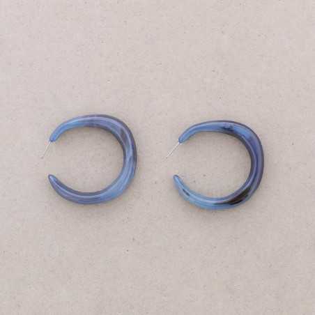 RESIN IRREGULAR HOOP EARRINGS