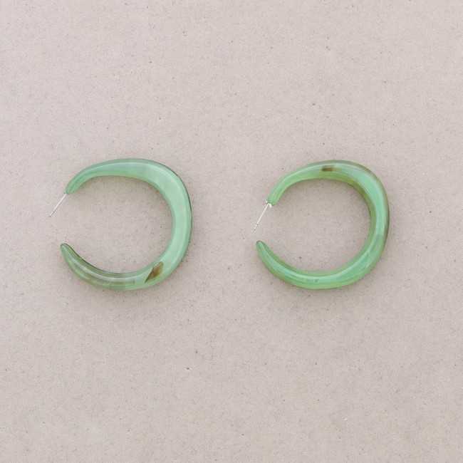 RESIN IRREGULAR HOOP EARRINGS