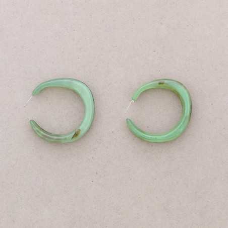 RESIN IRREGULAR HOOP EARRINGS