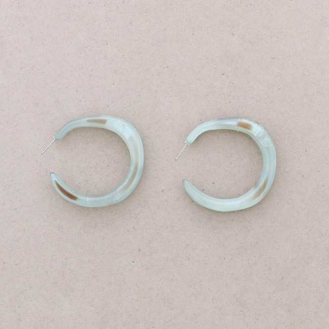 RESIN IRREGULAR HOOP EARRINGS