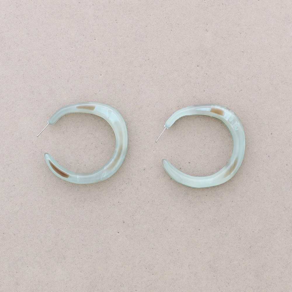 RESIN IRREGULAR HOOP EARRINGS