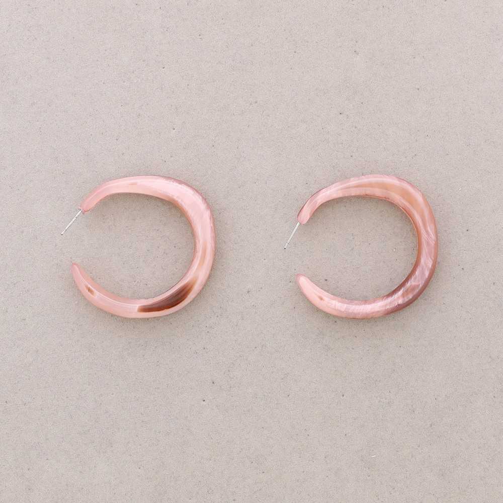 RESIN IRREGULAR HOOP EARRINGS