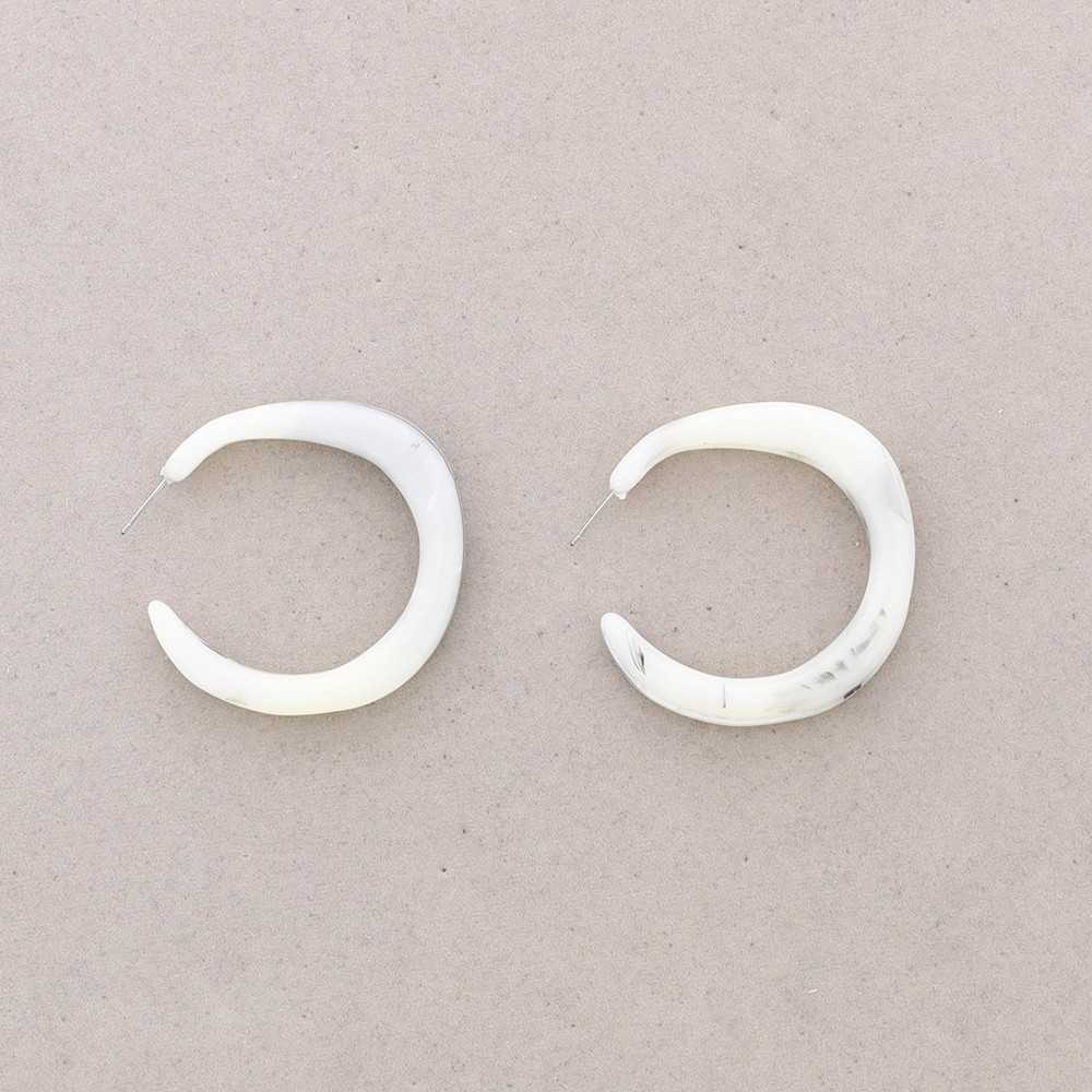 RESIN IRREGULAR HOOP EARRINGS