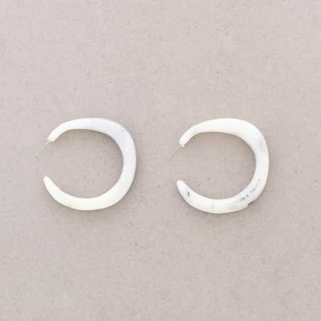 RESIN IRREGULAR HOOP EARRINGS