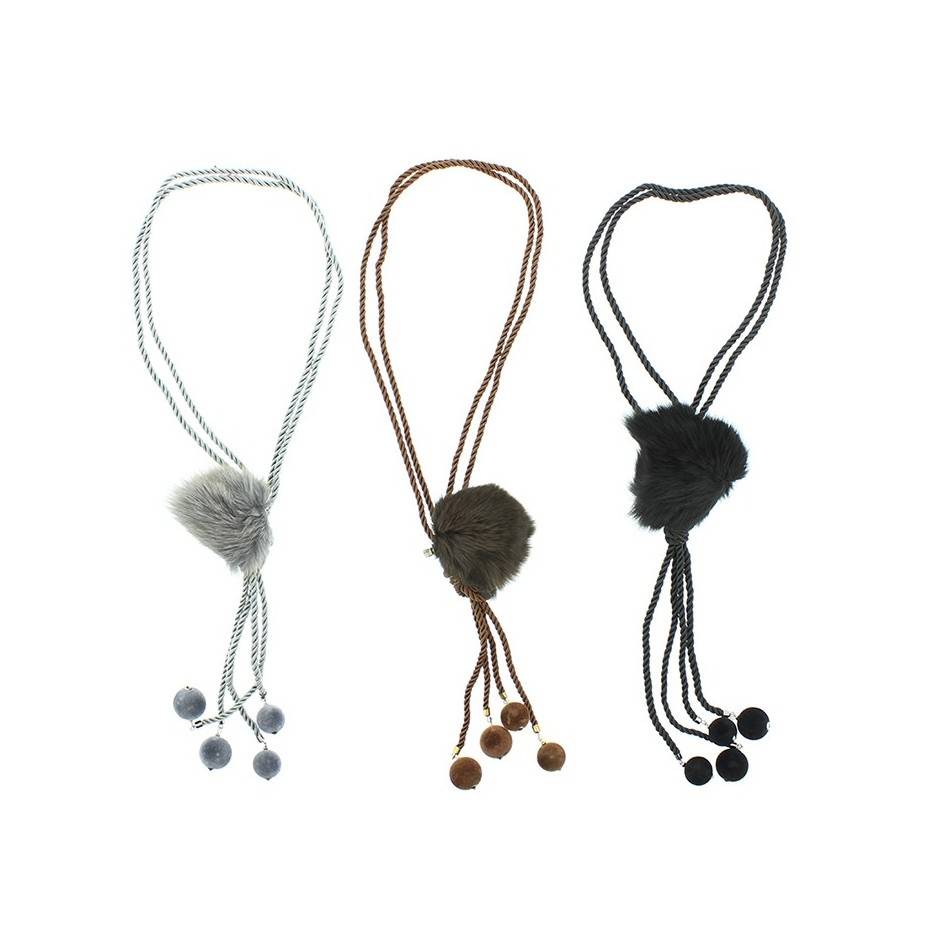 COLLAR LARGO COLG. POMPÓN