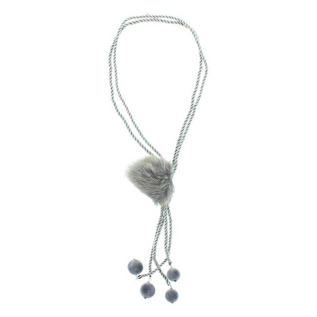LONG PENDANT NECKLACE POMPOM