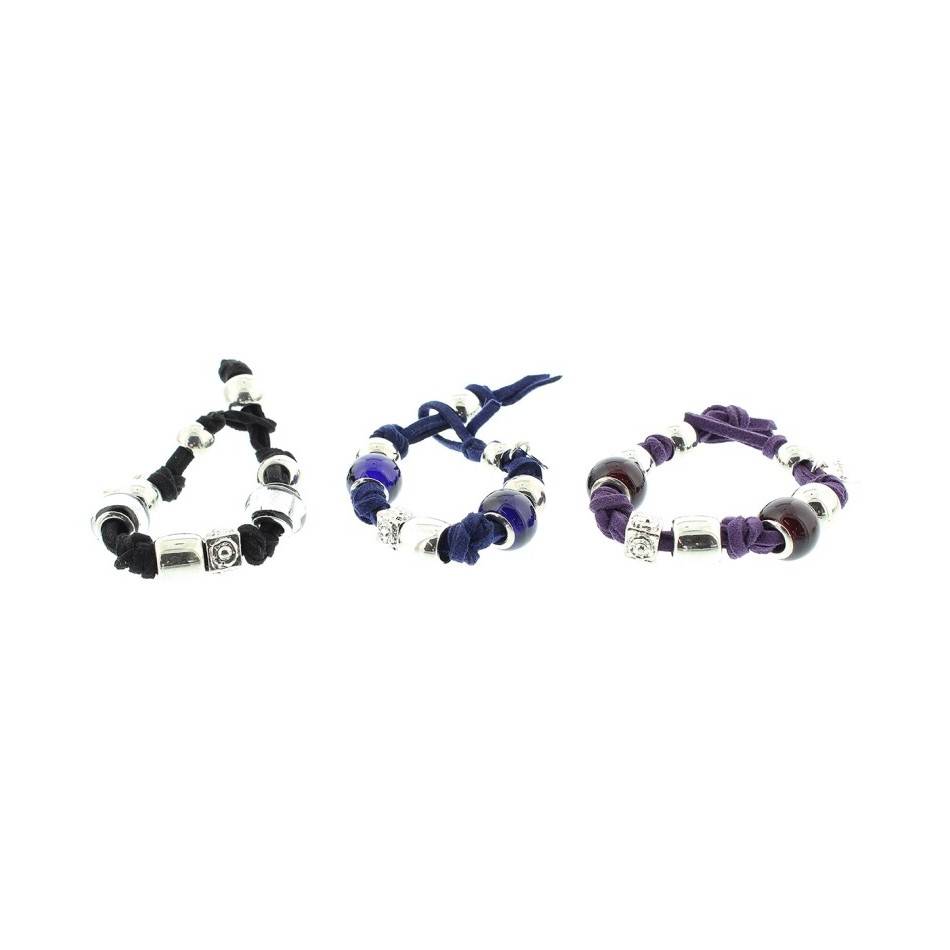 PULSERA ANTELINA CUENTAS METAL CRISTAL