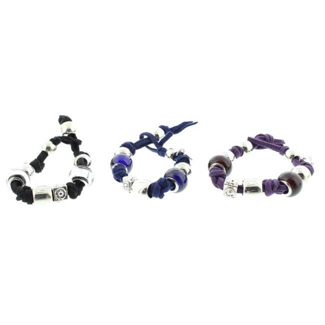 PULSERA ANTELINA CUENTAS METAL CRISTAL