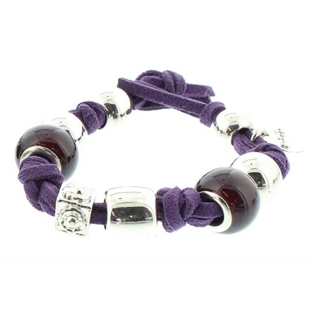 PULSERA ANTELINA CUENTAS METAL CRISTAL