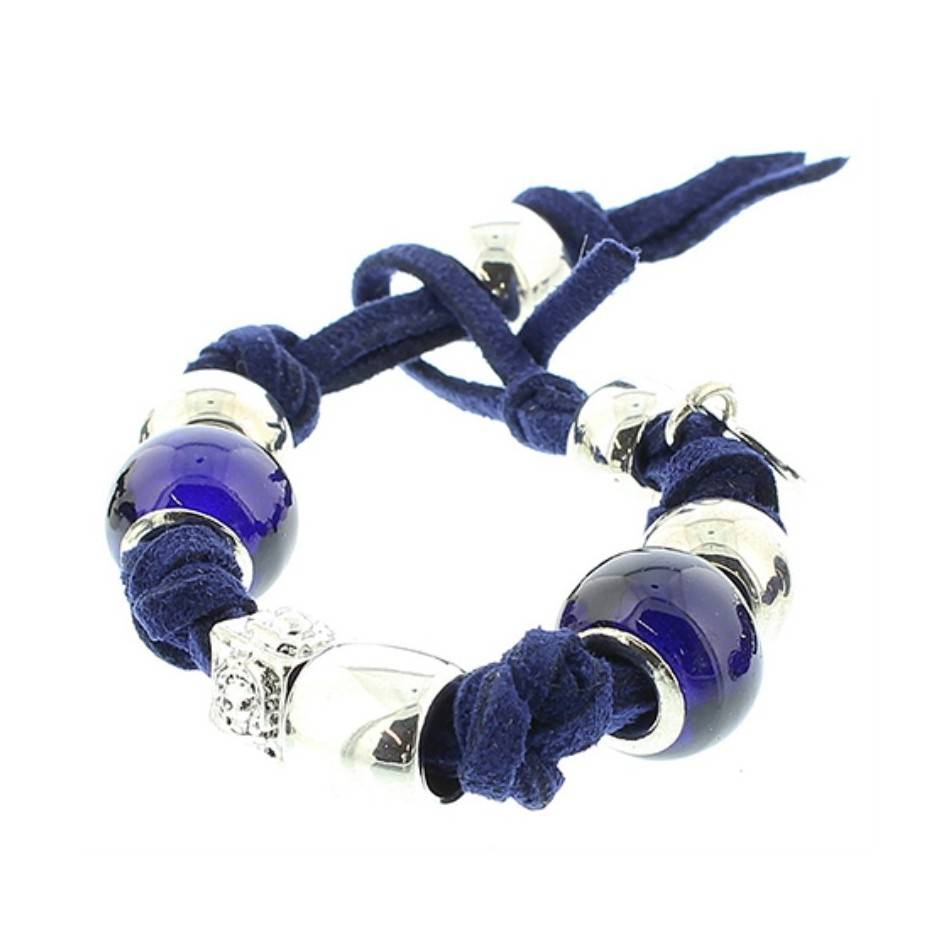 PULSERA ANTELINA CUENTAS METAL CRISTAL