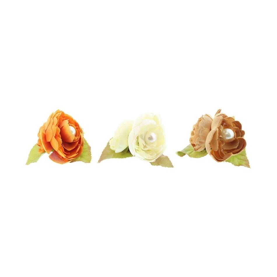 FLOWER BROOCH 8CM