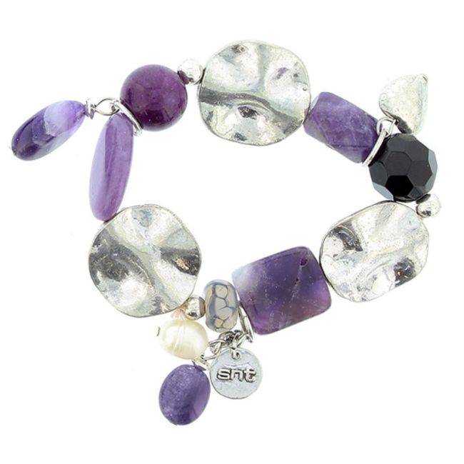 METAL STONE BEADS BRACELET